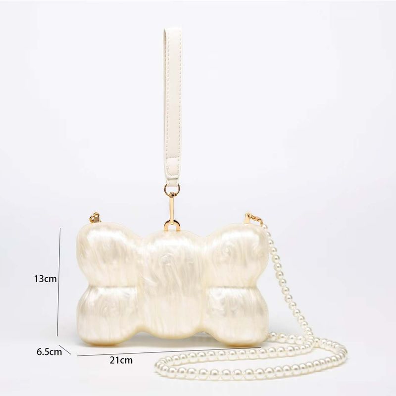Borsa a mano da donna, borsa a tracolla diagonale, borsa a conchiglia in acrilico dalla forma speciale, pochette da sposa e da cena_voghion.com
