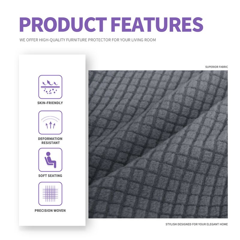 polar fleece sofa cover all-inclusive elastic thickened solid color sofa cushion Four Seasons fabric sofa cover_voghion.com