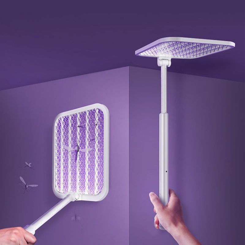 Foldable Electric Fly Swatter USB Charging Mosquito Repellent Zapper 1200mAh Mosquito Racket Insect Killer for Home Bedroom_voghion.com