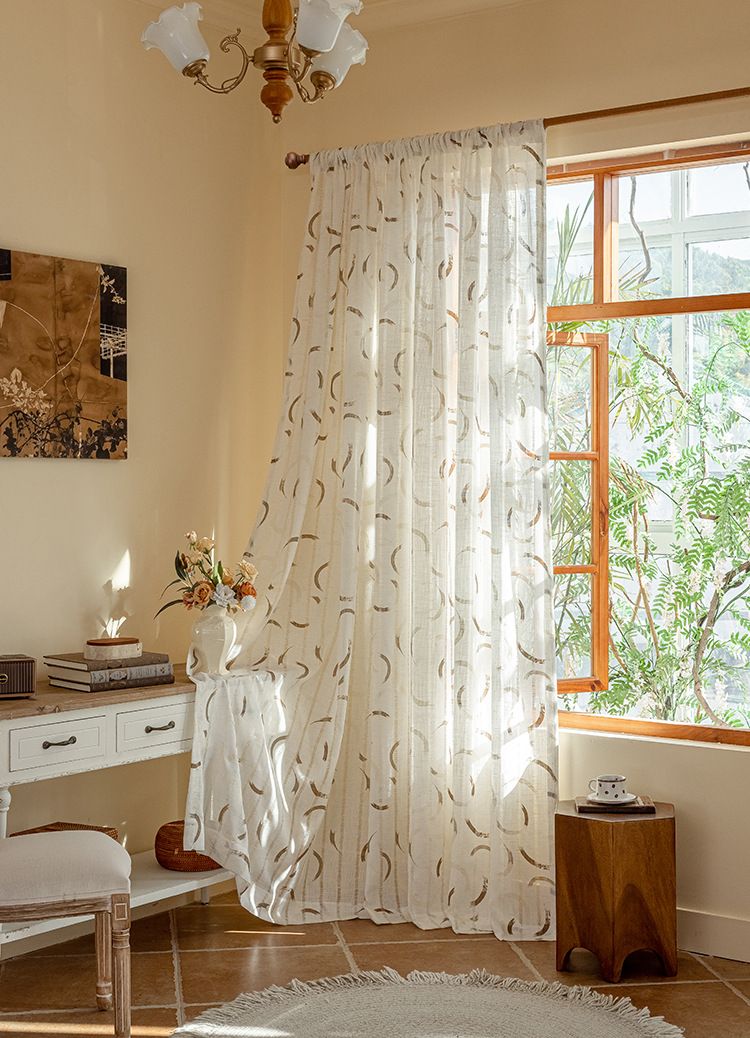 Semi Blackout Curtains Nordic Ins High End Luxury Living Room Bedroom Study Bay Window Curtains, Soft Comfortable Breathable Fabric_voghion.com