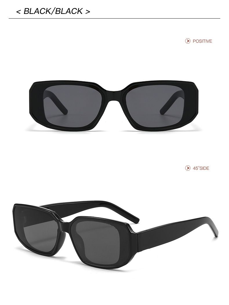 Lunettes de soleil unisexes tendance, monture carrée décontractée, idéales pour le shopping et la conduite, 6263_voghion.com