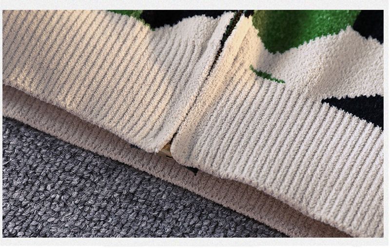 Men's Clothing Camouflage Knit Cardigan - Long Sleeve Casual Open Front Sweater With Stand Collar, Loose Fit, Warm & Breathable For Autumn & Winter_voghion.com