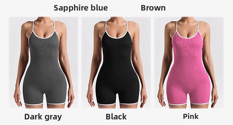 Shorts deportivos cruzados de estilo europeo y americano para mujer, ideales para fitness y fitness. Diseño ajustado que realza la espalda._voghion.com