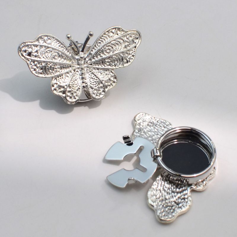 Button Cover Manufacturer Cross-border Shirt Cufflinks Cuffs Neckline Butterfly Rhinestone Jewelry Diamond Jewelry Button Cover_voghion.com