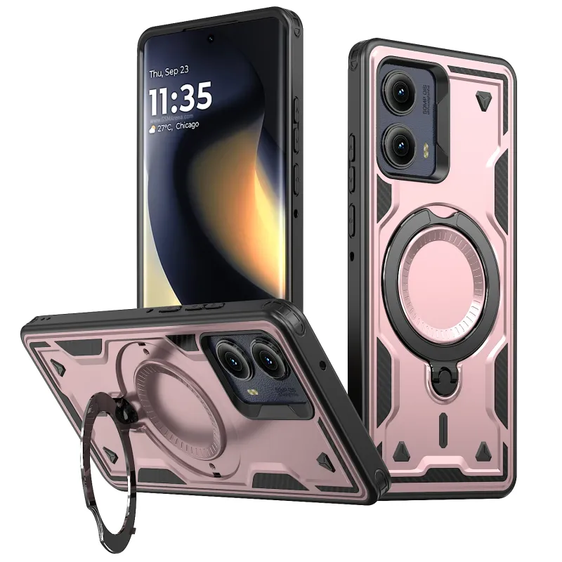 Étui magnétique Amo pour Motoola Moto Power 2024 EDGE 5G avec stylet G Play G5G et support de chargement sans fil, résistant aux chocs_voghion.com