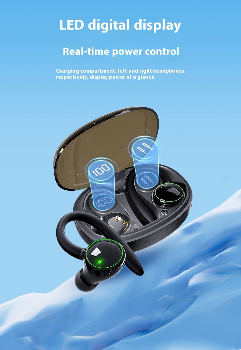 Auriculares deportivos Bluetooth 5.3 Dual Mark con reducción de ruido, resistentes al agua y con cancelación de ruido para fitness_voghion.com