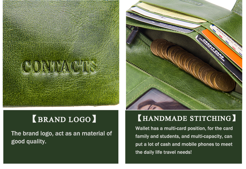 Nueva cartera de cuero genuino de Contact's, monedero de moda para damas, carteras de mano largas para mujer, con bolsas para teléfono móvil, tarjeta_voghion.com