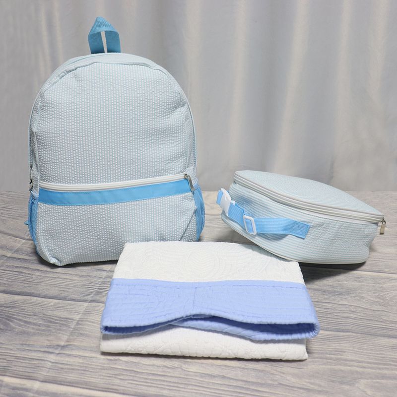 European and American seersucker backpack student schoolbag cross-border independent station Indian wind Mississippi_voghion.com