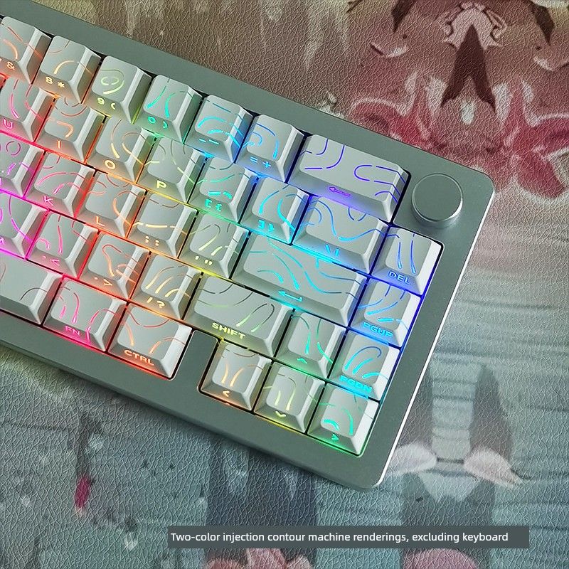 Heji Snake Al65 Nical-tastatur med tre modeller, fuld CNC-aluminium, Tuo RGB-lys, Bluetooth 2.4G trådløs, kablet, nederste lampe_voghion.com