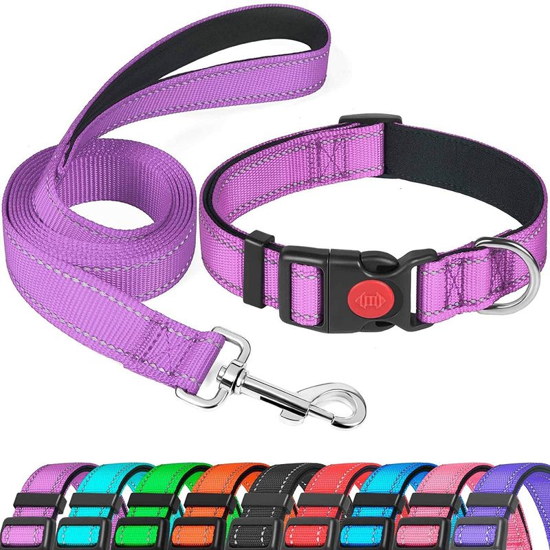 Pet Nylon Adjustable Reflective Cat Dog Soft Padded Collar_voghion.com