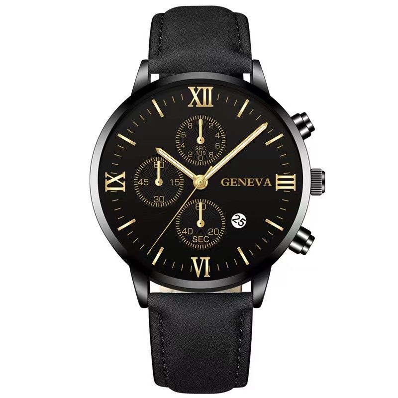 Men's Watches Hot Selling Three Eye Calendar Men's Watch Simple Casual Business Men's Quartz Watch Bracelet Set_voghion.com