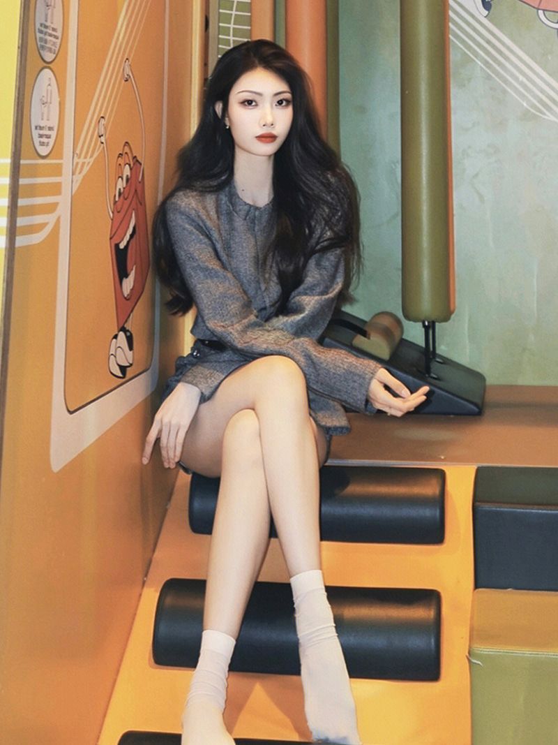 Tendenza di quest'anno: abito profumato da dramma coreano, abito da donna di alta gamma, set di abiti invernali in stile francese._voghion.com