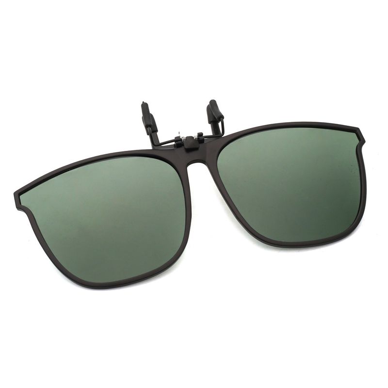 JM Übergroße polarisierte Sonnenbrille zum Anklipsen, modisch, quadratisch, für Damen und Herren, groß, zum Aufklappen, UV400_voghion.com