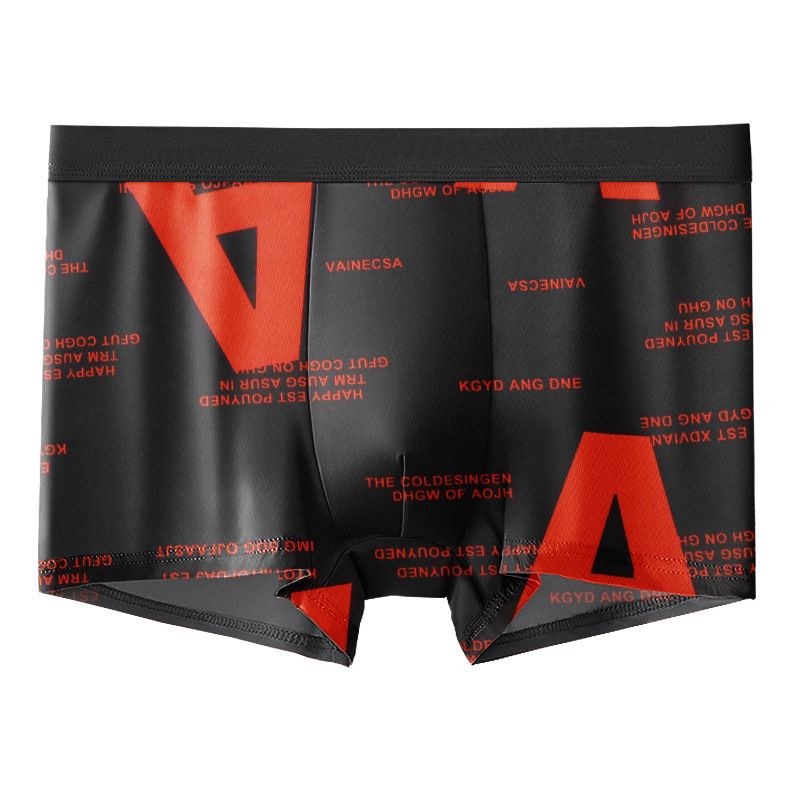 2025d Herrenunterwäsche Ice Silk Brief Print Boxershorts Sommer Dünne Atmungsaktive Sportshorts Antibakterielle Unterhose für Männer_voghion.com
