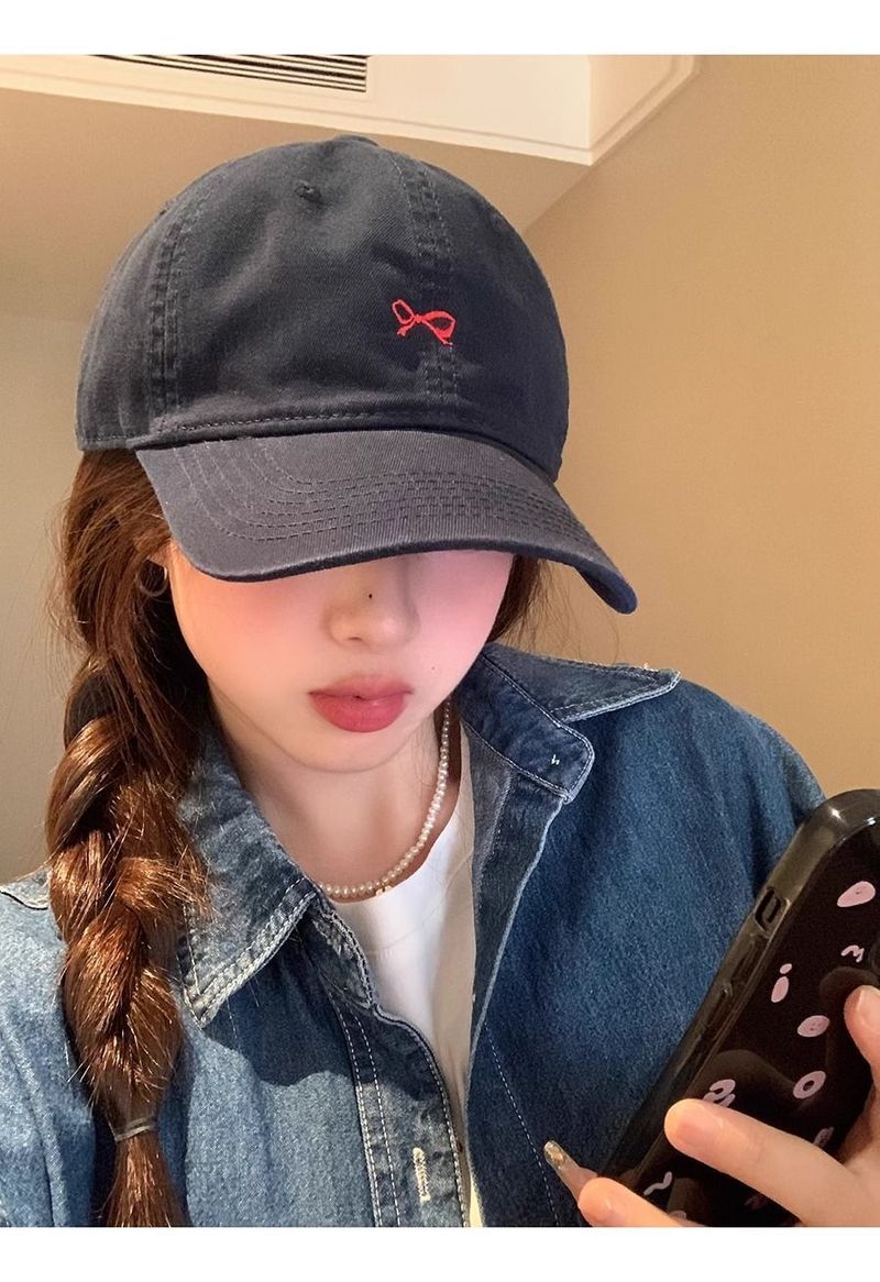 Cappellino da baseball sportivo tridimensionale per bambini, estivo, versione coreana, versatile, con grande circonferenza della testa, con fiocco ricamato, cappello da sole per esterni_voghion.com