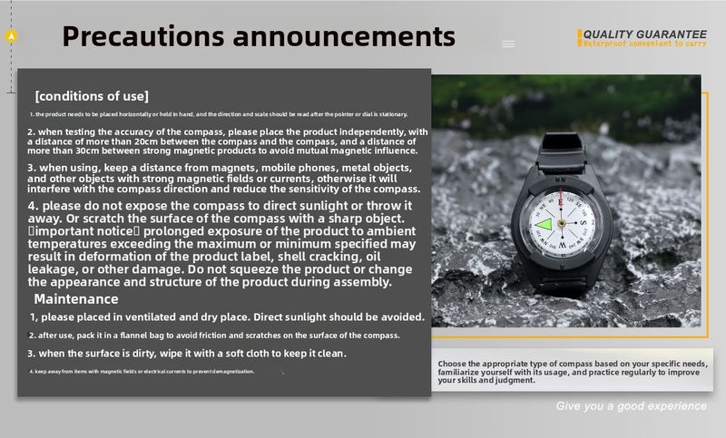 Wrist Watch Teaching Aids North Gift Compass Portable Waterproof High Precision In Stock_voghion.com