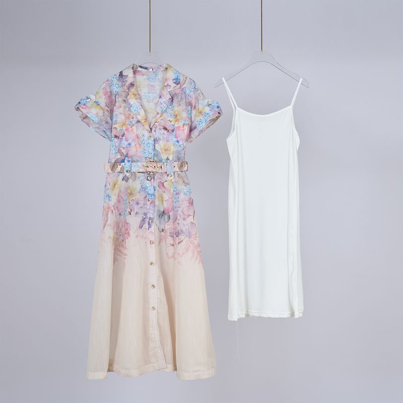 Abito da donna in due pezzi, in seta e lino, con bottoni, stile palazzo retrò, gonna lunga_voghion.com