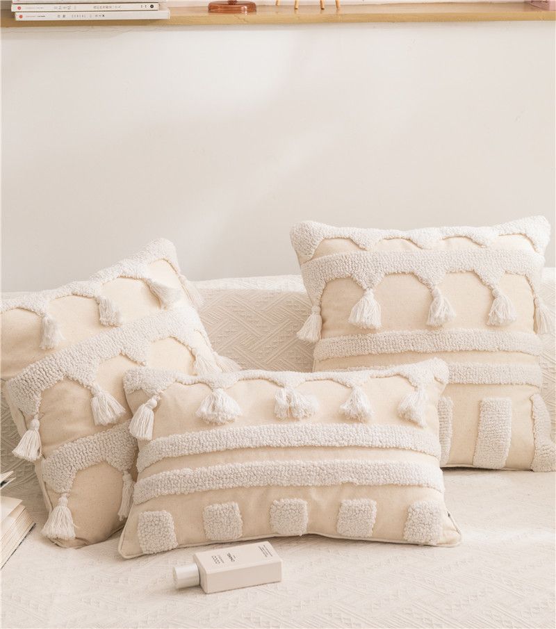 Copricuscino per divano con ricamo geometrico in velluto tridimensionale in stile nordico, decorazione per la casa, federa con ricamo trapuntato_voghion.com