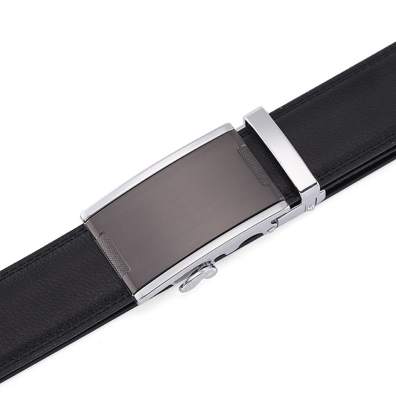 Men's Fashion Leather Belt With Automatic Buckle - Trendy & Versatile For Youth Style_voghion.com