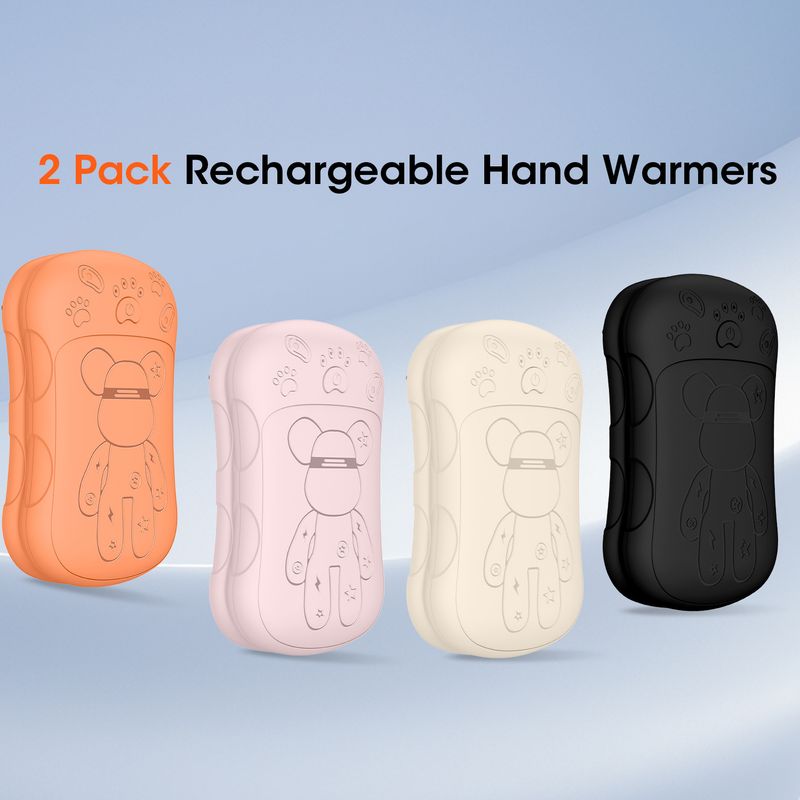 Magnetischer, abnehmbarer Handwärmer und Powerbank 2-in-1 – wiederaufladbar über USB-C, 6000-mAh-Akku, 3 Wärmeeinstellungen (Orange/Schwarz/Pink/Beige)_voghion.com