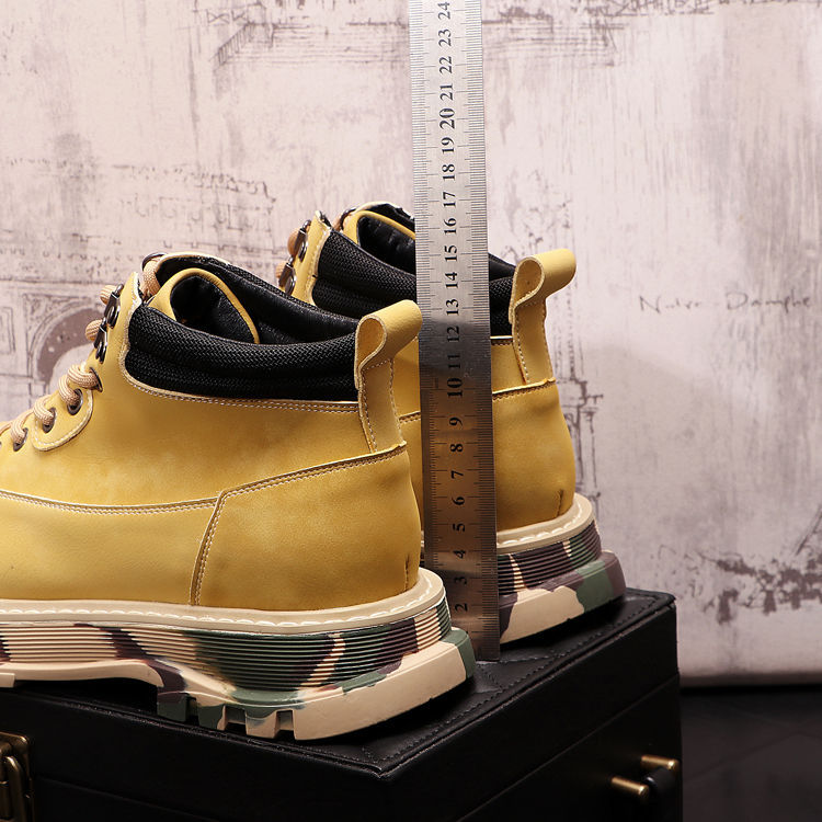 Martin Boots Men S High Top British Style Ins Mid Top Short Boots Tooling Boots Autumn And Winter Men S Shoes Increase Casual Desert Boots_voghion.com