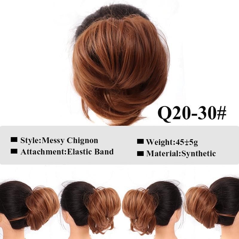 Scrunchie bun Scrunchie fofo bagunçado Scrunchie reto Rabo de cavalo com elástico Scrunchie coquetel_voghion.com