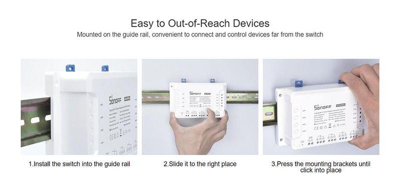 Sonoff 4CH (R3) PRO R3 Modulo di automazione domestica Wifi Smart RF Interruttore a 4 bande Rolg Gate Controllo remoto eWek_voghion.com
