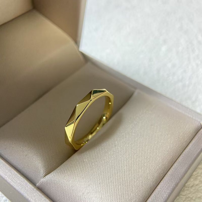 Diamond Shaped Full Refers To V Gold Paper Short Love Long Couple Pairing Ring Set With Diamond Grid Home High Version_voghion.com