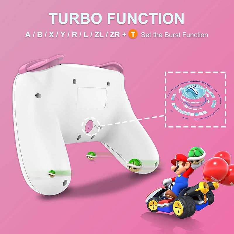 Brezžični Bluetooth igralni gumb Gamepad Switch Pro krmilnik z ergonomskim profesionalnim krmilnikom Turbo LED za Switch OLED Steam Android_voghion.com