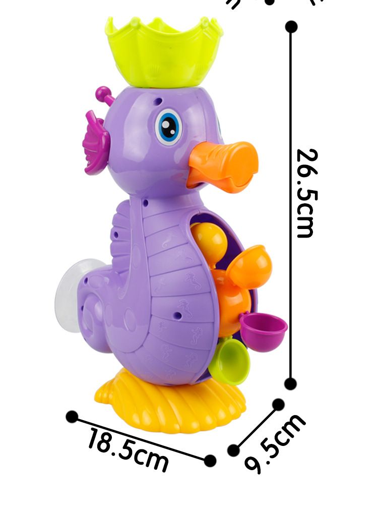 Kids Shower Bath Toys Cute Yellow Duck Waterwheel Toys Baby Faucet Bathing Water Spraying Tool Wheel Type Dabbling Toy_voghion.com