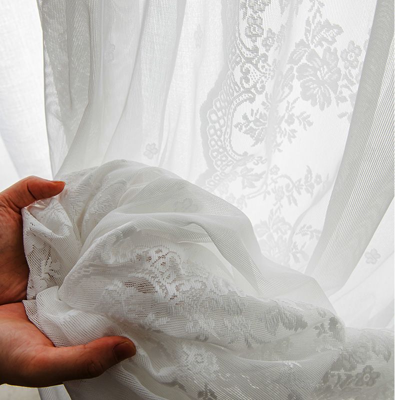 Tenda per porta in pizzo – Pannello pieghevole trasparente in stile coreano, senza foratura, per la privacy, per soggiorno, bagno, bar, 8 misure fino a 220 cm, 80% poliestere_voghion.com