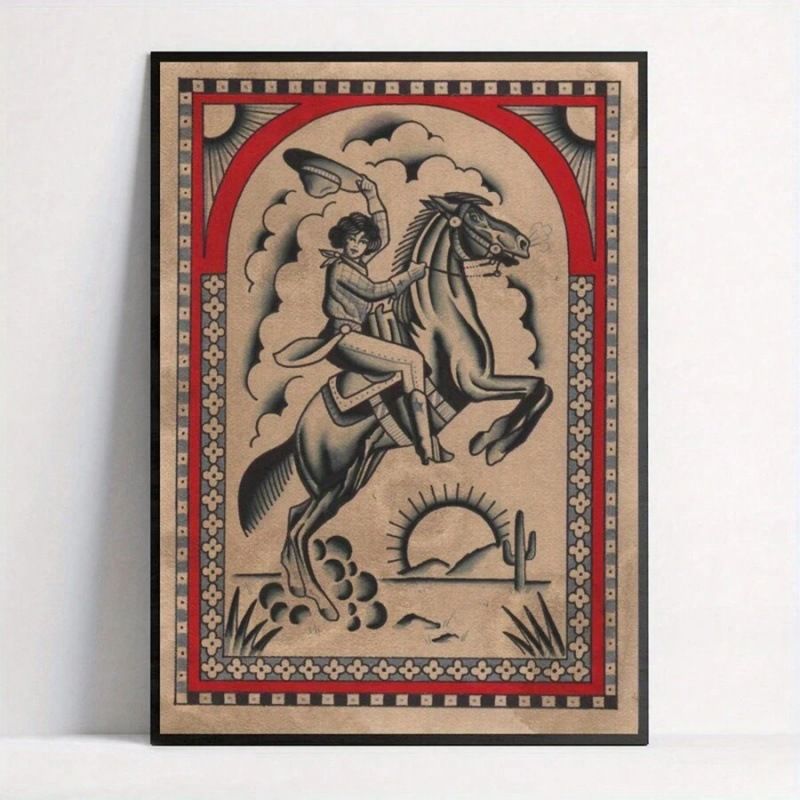 Framed Canvas Wall Art Living Room Print Decorative Poster Hanging Painting With Frame_voghion.com