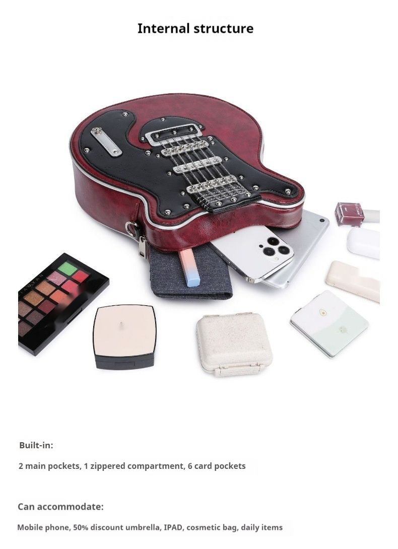 Borsa a tracolla casual, nuova borsa a tracolla alla moda e personalizzata, borsa a forma di chitarra, borsa da donna_voghion.com