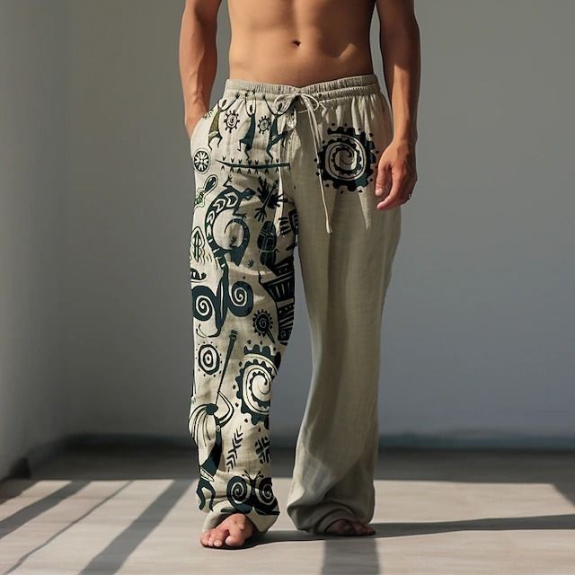 Premium Products New Casual Pants For Men In Spring And Autumn, New Hanging Pants For Men In Autumn, Loose Straight Leg Wide Leg Pants_voghion.com