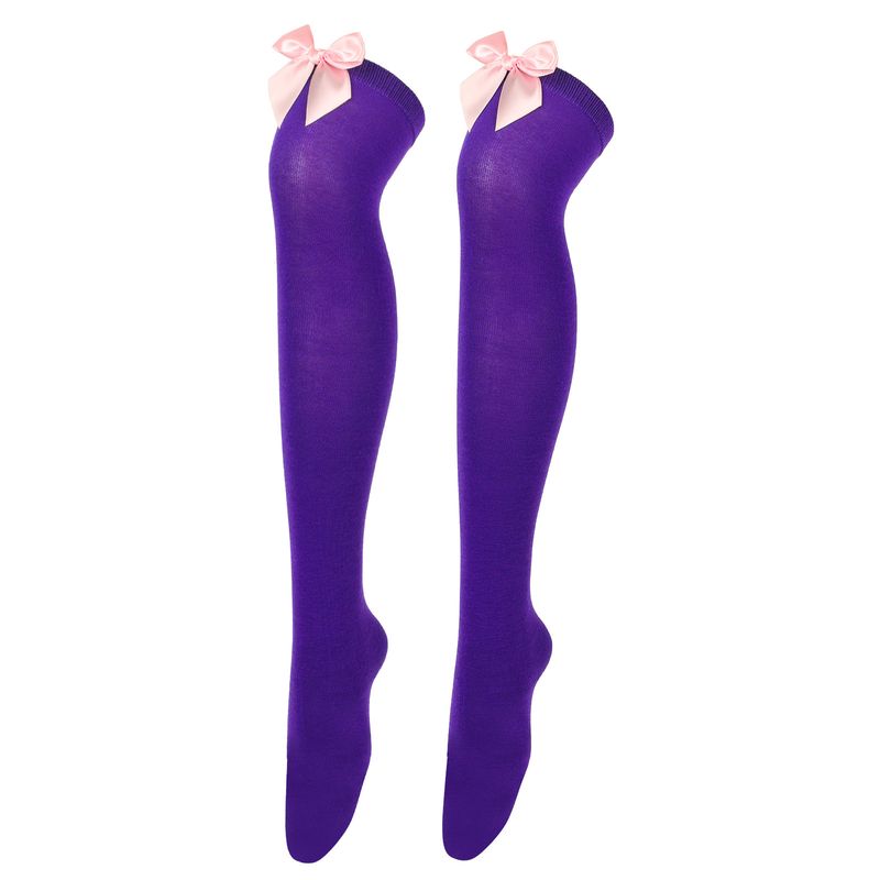 Calze sexy con fiocco per San Valentino sopra il ginocchio, calze alte, calze da donna, calze per feste di appuntamenti_voghion.com