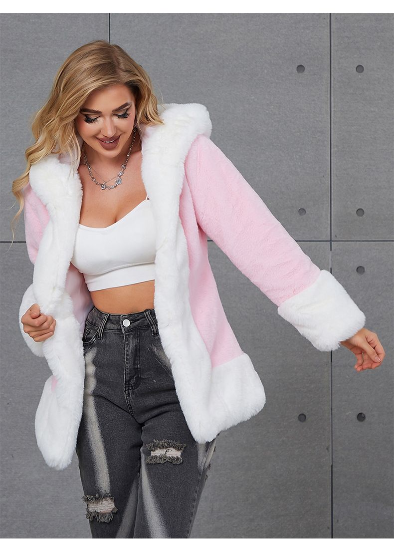Women's fashion warm casual imitation fur coat_voghion.com