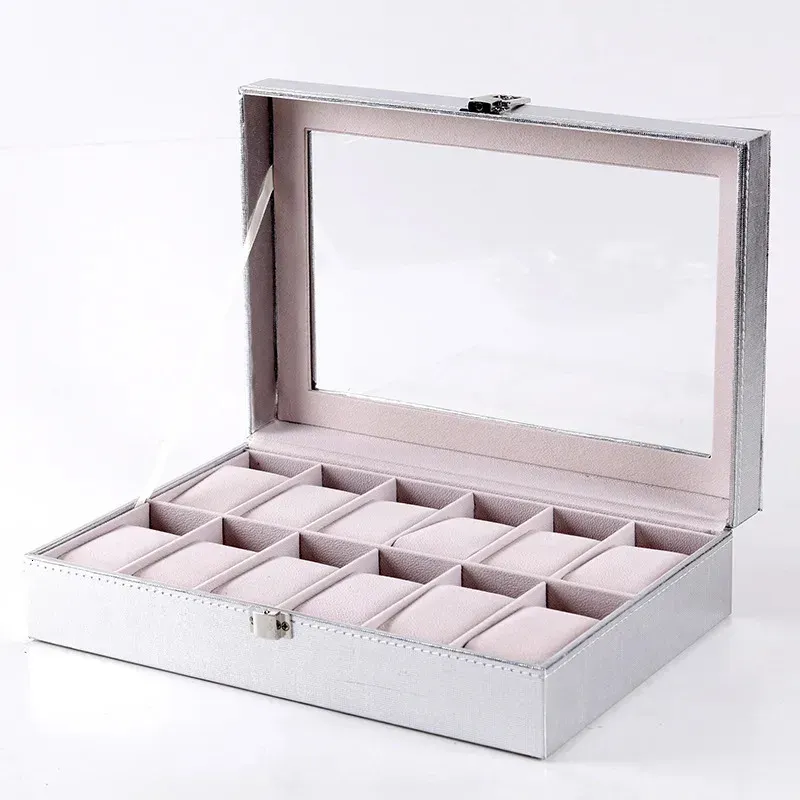 61012 20 Slots Wrist Holder Storage Case Organizer PU Leather Watch Display Box Regalos Para Hombre 240511_voghion.com