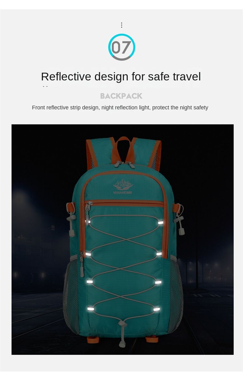 Outdoor Backpack Oxford Budden Mountain Riding Backpack Lightweight Multifunctional Casual Foldable Backpack Large Capacity_voghion.com