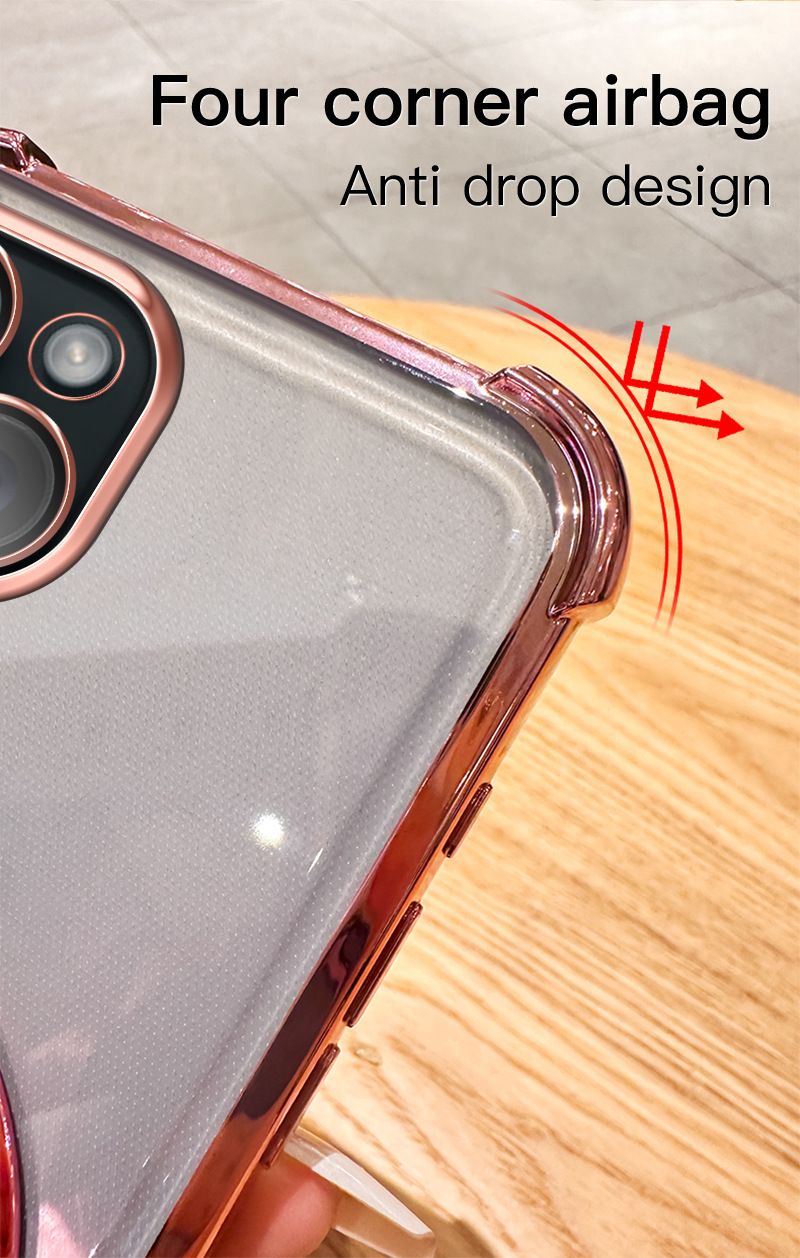 Custodia protettiva per telefono con supporto magnetico antiurto trasparente per iPhone 16 15 14 13 12 11 Pro Max XS X XR 7 8 Plus_voghion.com