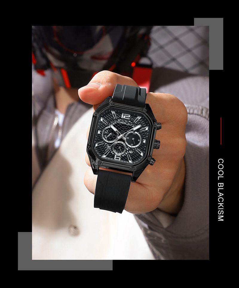 Square Leather Strap Watch With Waterproof Calendar Function For Couples, Casual Style, Quartz Movement Square Watch_voghion.com