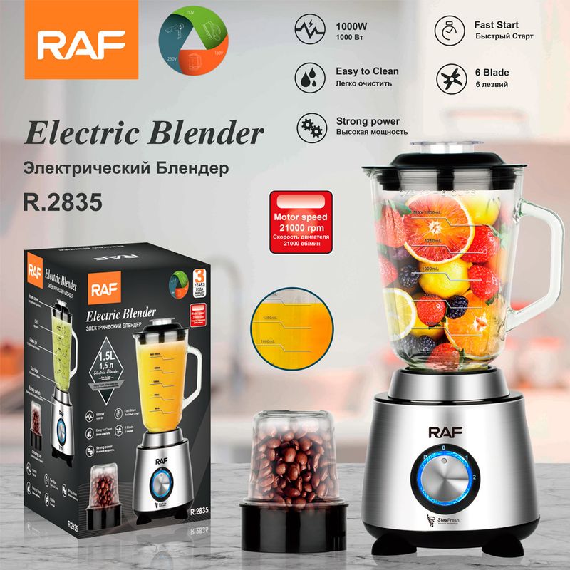 RAF EU Standard Processor Baby Food Soy Milk Fruit Juice Smoothie Maker Multifunctional Blender R.2835_voghion.com