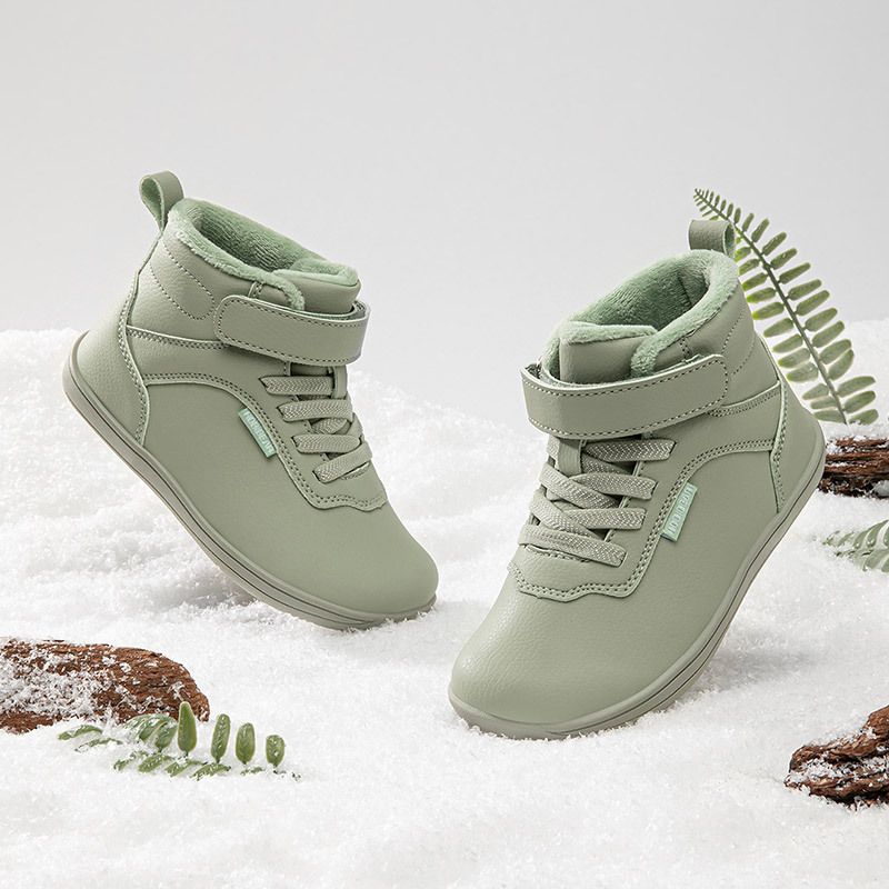 Ermian Winter Children's Leather With Fleece, Short Boots For Boys And Girls, Cold-Proof Walking Shoes_voghion.com