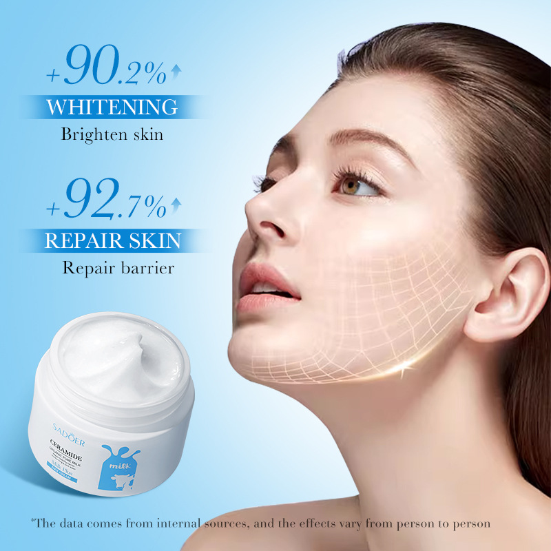 Crema facial con leche de ceramida SADOER en inglés_voghion.com