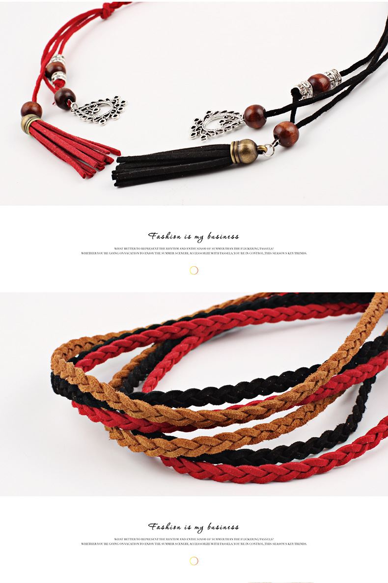 2024 New Korean Handmade Woven Cord Fashion, Casual, Simple And Versatile Women's Sweet Style Pendant With Dress Thin_voghion.com