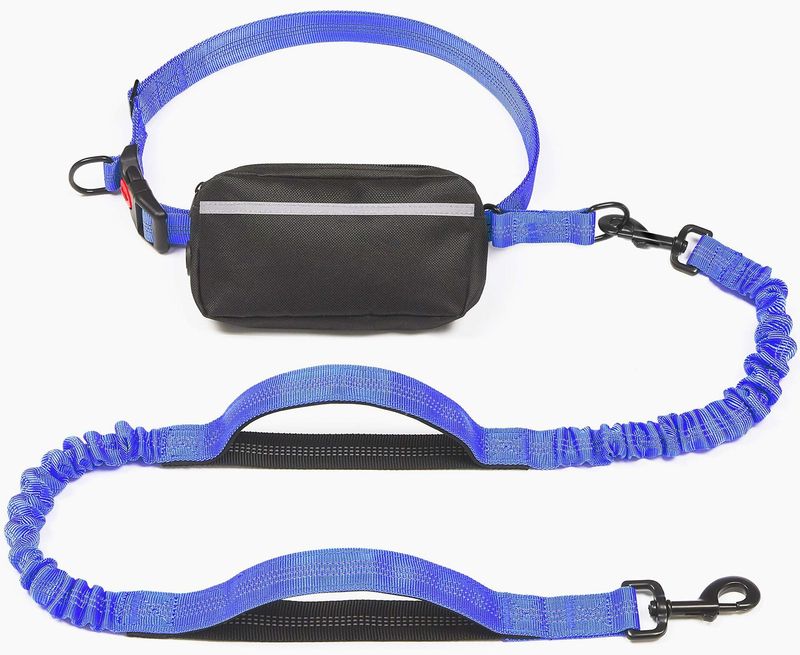Pet Supplies Multifunctional Running Waist Bag Reflective Pull Leash Elastic Dog Rope_voghion.com