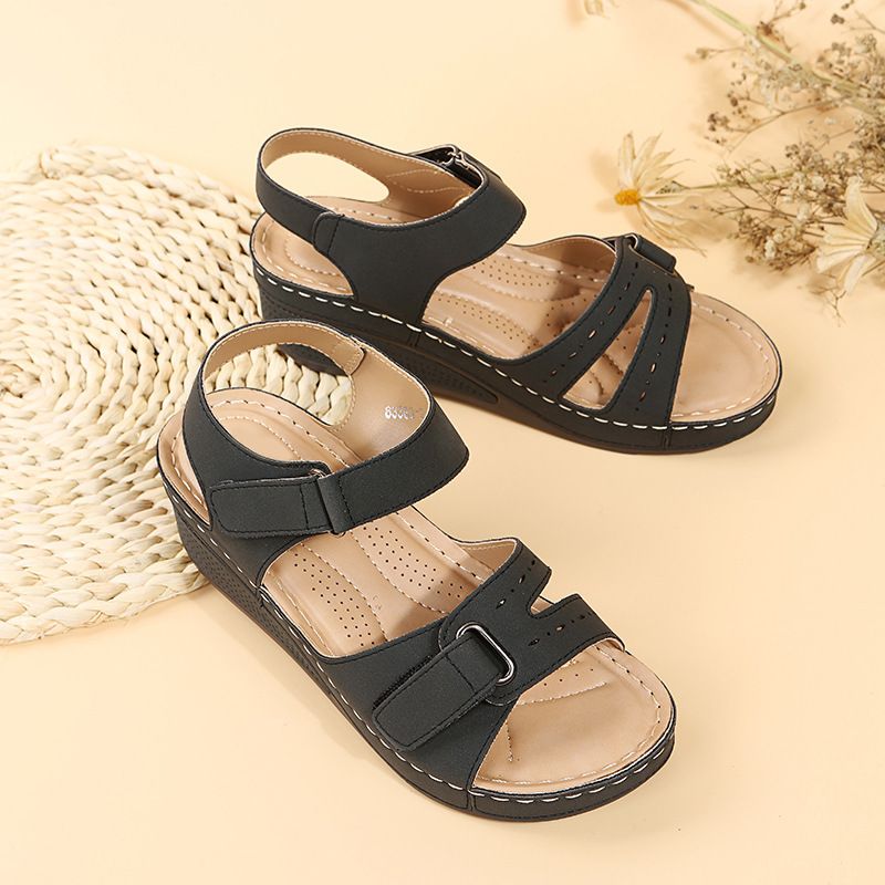 Sandales décontractées à grande taille pour femme, chaussures d'extérieur à scratch_voghion.com