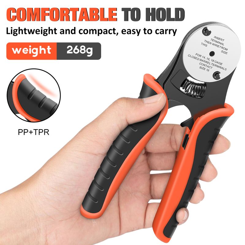 Strumento di crimpatura a 4 vie con cilindro chiuso e 8 impronte per connettori Deutsch 14, 16, 18 AWG_voghion.com