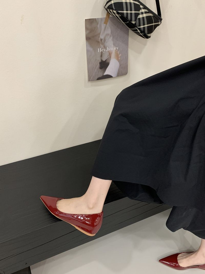 Small Wow Women's French-Inspired Pointed Toe Low Heel Pumps - Soft Leather-Like Slip-On Shoes For Women, Comfortable & Stylish_voghion.com