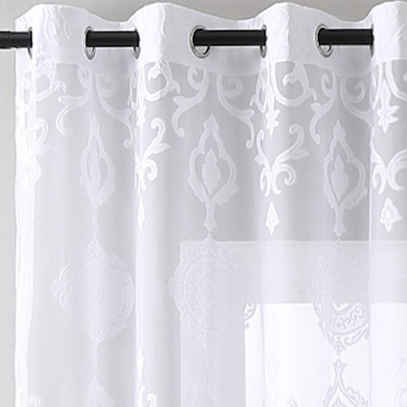 Einfache Kupfermünze Blumenspitze Fenstergitter Leichter Luxusstil Polyesterfaser Fenstergitter Wohnzimmer Schlafzimmer Restaurant Küche Vorhänge_voghion.com