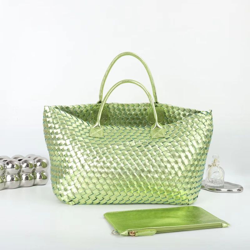 Handbag Trend Hand Woven Vegetable Blue Son Large Capacity Carry-on Bag Woman_voghion.com